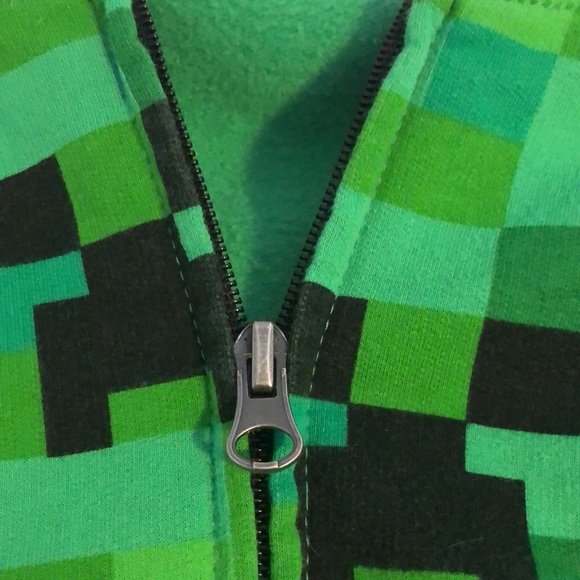 MINECRAFT full zip hoodie Youth Large - excellent condition mesh face hoodie - Picture 7 of 10